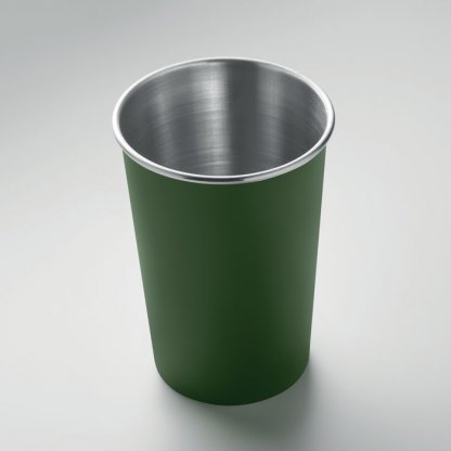 Gobelet Réutilisable En Inox Recyclé 300ml FJARD En Situation Kaki