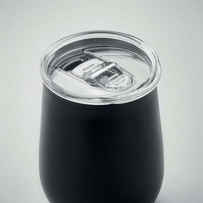 Gobelet Réutilisable En Inox Recyclé 500ml URSA En Situation Noir