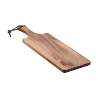 Planche à découper à personnaliser en bois d'acacia avec poignée et cordon - CIBO
