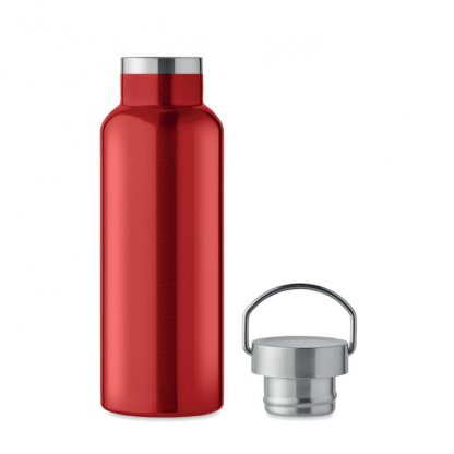 Bouteille Isotherme En Inox Recyclé 500ml FLORENCE Rouge Ouvert