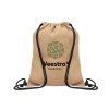 Gym Bag En Toile De Jute 33x41,5cm FUKURO Logo Noir Gym Bag En Toile De Jute 33x41,5cm FUKURO Logo Noir