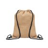 Gym Bag En Toile De Jute 33x41,5cm FUKURO Noir Gym Bag En Toile De Jute 33x41,5cm FUKURO Noir