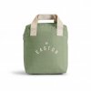 Lunch Bag Isotherme En Coton Bio 280g 21,5x25x12cm LUNCHY Vert Avec Marquage