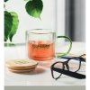 Mug Double Paroi En Verre Et Bambou 300ml FARBI Logo Et Vert Mug Double Paroi En Verre Et Bambou 300ml FARBI Logo Et Vert