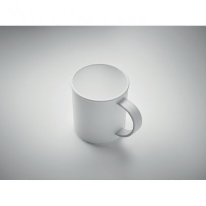 Mug En Plastique Recyclé 300ml ALAS Blanc Côté