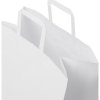 Sac En Papier Kraft Poignées Plates 80g 4 Tailles Blanc Intérieur Sac En Papier Kraft Poignées Plates 80g 4 Tailles Blanc Intérieur