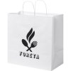 Sac En Papier Kraft Poignées Torsadées 80g 5 Tailles Blanc Avec Marquage 1 Couleur Sac En Papier Kraft Poignées Torsadées 80g 5 Tailles Blanc Avec Marquage 1 Couleur