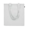 Sac Shopping Avec Soufflet En Coton Bio 220g 38x9x42cm BENTE Blanc Anses