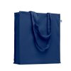Sac Shopping Avec Soufflet En Coton Bio 220g 38x9x42cm BENTE Bleu Roi