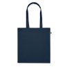 Sac Shopping Avec Soufflet En Coton Bio 220g 38x9x42cm BENTE Marine Anses Copie