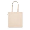 Sac Shopping Avec Soufflet En Coton Bio 220g 38x9x42cm BENTE Naturel Logo