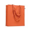 Sac Shopping Avec Soufflet En Coton Bio 220g 38x9x42cm BENTE Orange
