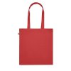 Sac Shopping Avec Soufflet En Coton Bio 220g 38x9x42cm BENTE Rouge Anses