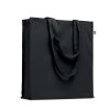 Sac Shopping Avec Soufflet En Coton Bio 220g 38x9x42cm BENTE Soufflet Noir