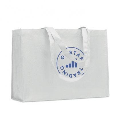 Sac Shopping Ou Sac De Plage En PET Recyclé 45x32x16cm KAIMONO Blanc Cote Logo