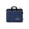 Sacoche Porte Documents Et Ordinateur Portable En Plastique Recyclé PODO Bleu Avec Marquage