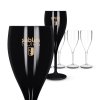 Verre à Champagne Réutilisable En Plastique Tritan 160ml FLUTE Noir Avec Marquage