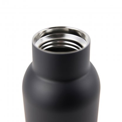 Bouteille Isotherme En Inox 300ml CIRA Bouteille Noire Zoom Goulot