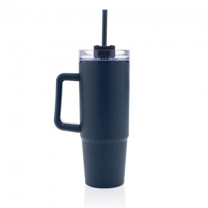 Mug Double Paroi En Polypropylène Recyclé 900ml TANA Mug Bleu Marine De Coté