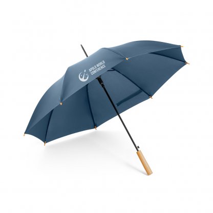 Parapluie Pongée En PET Recyclé Ø105cm APOLO Parapluie Bleu Avec Marquage