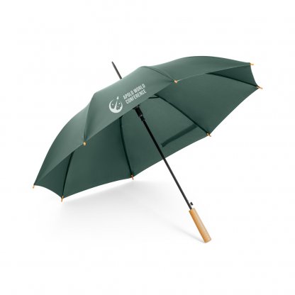 Parapluie Pongée En PET Recyclé Ø105cm APOLO Parapluie Vert Avec Marquage