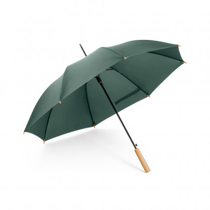 Parapluie Pongée En PET Recyclé Ø105cm APOLO Parapluie Vert Ouvert