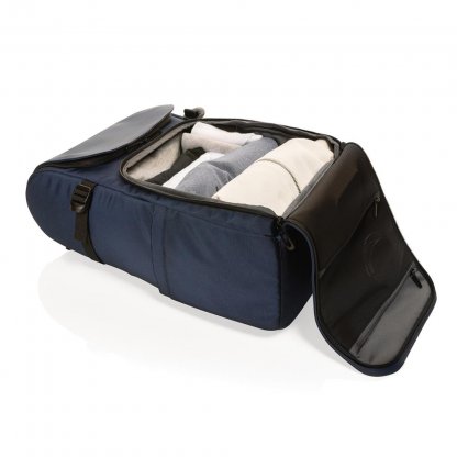 Sac Week End En RPET Pascal Sac Weekend Bleu Marine Ouvert à Plat