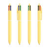 Stylo Bille 4 Couleurs BIC 4 COLOURS PASTEL Pastel Jaune Sans Marquage