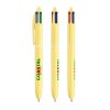 Stylo Bille 4 Couleurs BIC 4 COLOURS PASTEL Pastel Jaune Sérigraphie