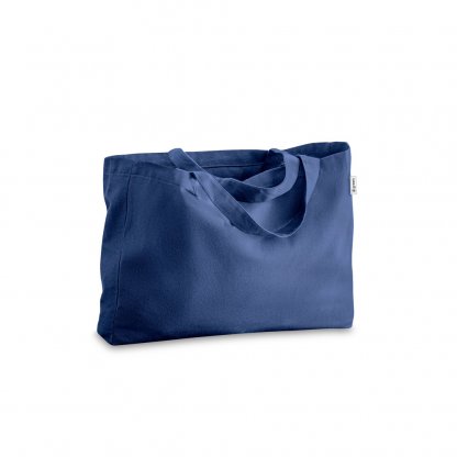 Tote Bag En Coton Et Polyester Recyclés 280g 50x37cm PARMA Sac Bleu De Face