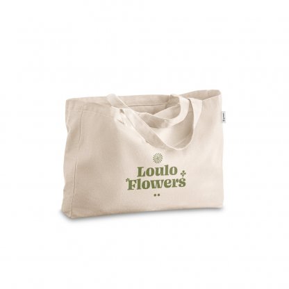 Tote Bag En Coton Et Polyester Recyclés 280g 50x37cm PARMA Sac Naturel Avec Marquage