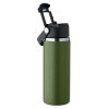 Bouteille Isotherme En Inox Recyclé 500ml SUMA GRIP Vert Ouverture