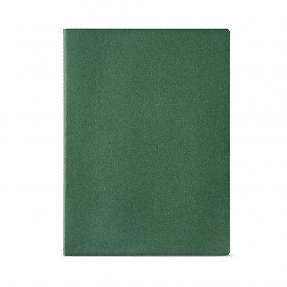 Carnet A4 En Bois Cousue BRONTE Vert De Face