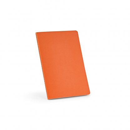 Carnet A5 En Carton Recyclé Cousue BRONTE Orange De Face