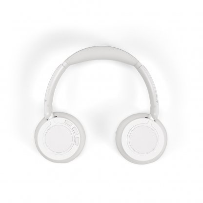 Casque Audio Sans Fil Pliable En Plastique Recyclé ECHODEEP Blanc Vue Du Haut