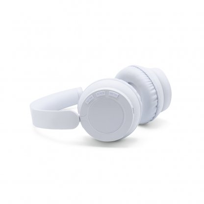 Casque Audio Sans Fil Pliable En Plastique Recyclé ECHODEEP Casque Blanc De Coté