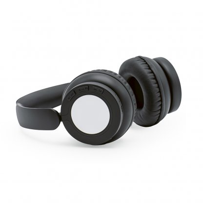 Casque Audio Sans Fil Pliable En Plastique Recyclé ECHODEEP Casque Noir Posé