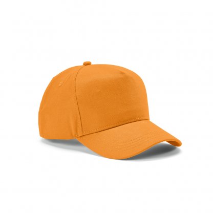 Casquette En Coton Recyclé 5 Pans 280g HENDRIX Orange De Côté