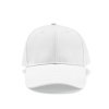Casquette En Coton Recyclé 6 Pans 280g DARRELL Blanche De Face Casquette En Coton Recyclé 6 Pans 280g DARRELL Blanche De Face