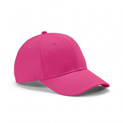 Casquette En Coton Recyclé 6 Pans 280g DARRELL Fuschia De Côté