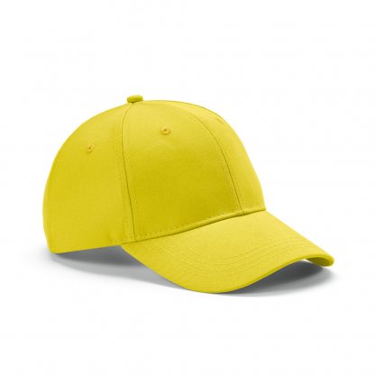 Casquette En Coton Recyclé 6 Pans 280g DARRELL Jaune De Côté