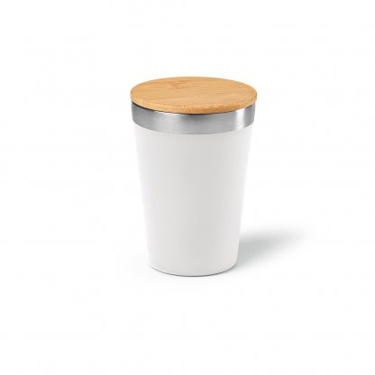 Mug En Inox Recyclé 300ml DON TRAVEL Blanc De Face