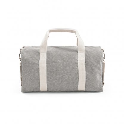 Sac De Sport Promotionnel En Coton Recyclé SEOUL Sac Gris De Face Photo Principale