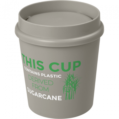 Mug Avec Couvercle 360° En Bioplastique 200ml Gris Avec Marquage