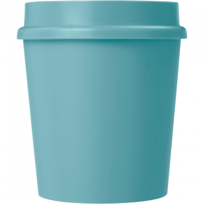 Mug Avec Couvercle 360° En Bioplastique 200ml Turquoise De Face