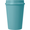 Mug Avec Couvercle 360° En Bioplastique 300ml Turquoise De Face Mug Avec Couvercle 360° En Bioplastique 300ml Turquoise De Face