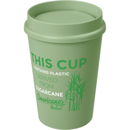 Mug Avec Couvercle 360° En Bioplastique 300ml Vert Avec Marquage