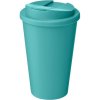 Mug Double Paroi En Bioplastique Avec Couvercle Anti Déversement 350ml Turquoise Mug Double Paroi En Bioplastique Avec Couvercle Anti Déversement 350ml Turquoise