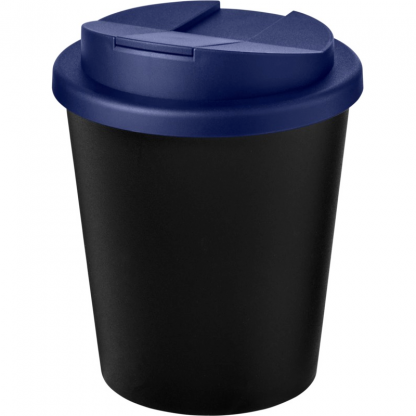 Mug Double Paroi En Plastique Recyclé Avec Couvercle Anti Déversement 250ml Couvercle Bleu Marine