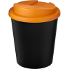 Mug Double Paroi En Plastique Recyclé Avec Couvercle Anti Déversement 250ml Couvercle Orange